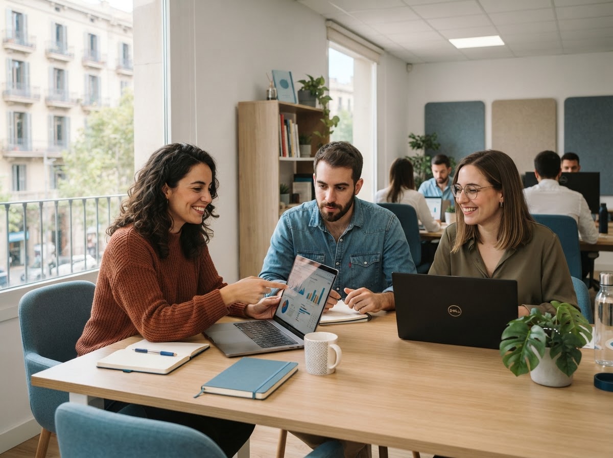 Evergreen Low Ticket — equipo técnico revisando el panel de datos de la plataforma de inversión